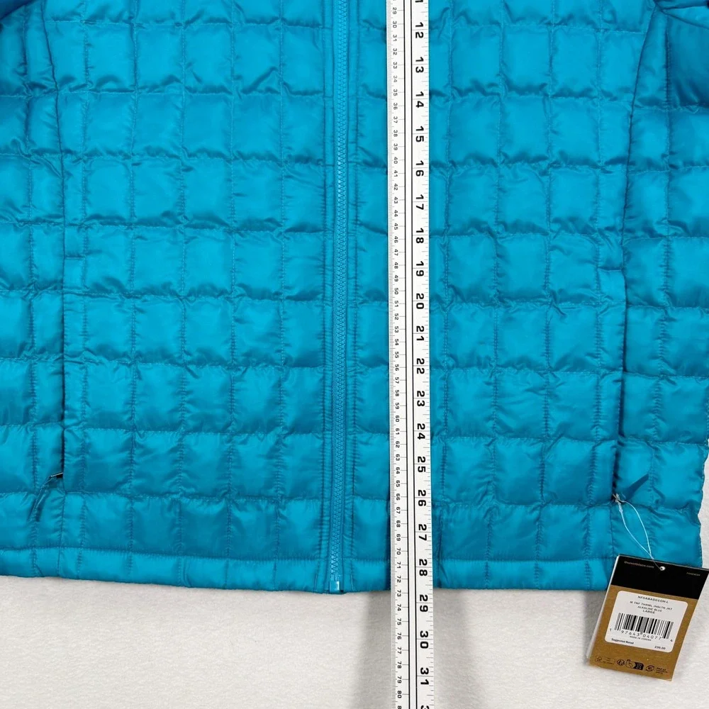 The North Face Mens Thermoball Eco Jacket Size L Mens Alkaline Blue Packable NWT